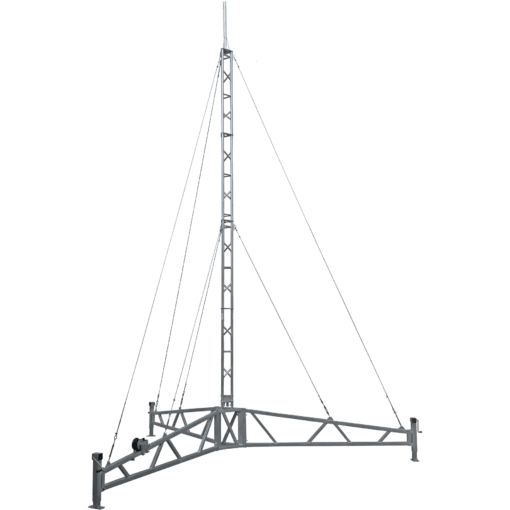 free standing lattice tower portable tripod base guyed mast 8m 1