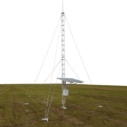 6m ground mounted aluminium lattice tower climbable guyed mast