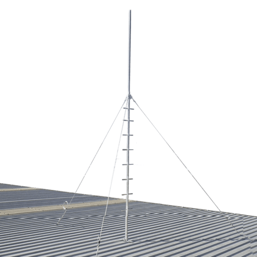 blackhawk climbable five metre guyed roof mast foot pegs