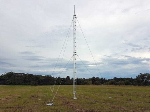 ground mounted aluminium lattice tower serviceable climbable mast 6m
