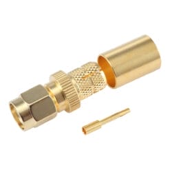 RP-SMA Male Crimp Connector for L-240 Cable, Straight